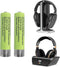 2-Pack Rechargeable Batteries Replacement for ADH300J/DB100 Wireless Headphones for TV (750mAh) (AAA)...