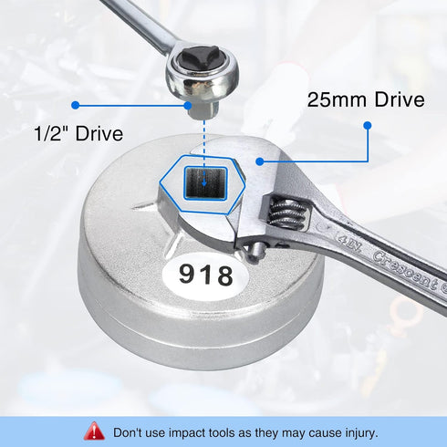 Tongze 74mm Oil Filter Wrench: 15 Flutes Oil Filter Removal Tool Compatible with AC Delco PF63/PF64 Oil Filter for Chevy Silverado 4.3L Equinox 1....