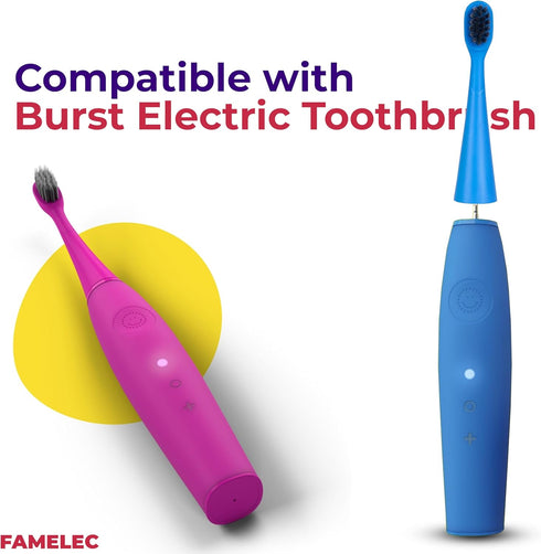 10Pcs for Burst Kids Replacement Heads, Perfect Fit for Burst Toothbrush Heads Kids, Ultra Soft Bristles for Deep Clean, Perfect for Burst Kids To...