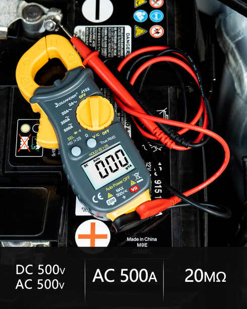 2000 Count Digital Clamp Meter, JOSANHOER Multimeter Tester, Volt Meter Auto-Ranging, Measures Resistance, Continuity, Diodes, AC Current Voltage ...
