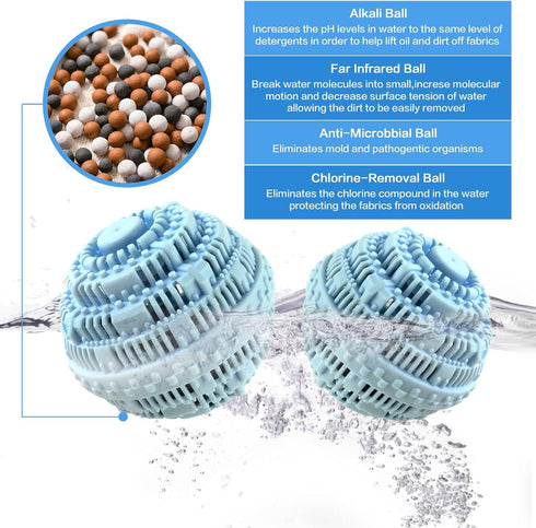 1pcs Laundry Ball - Natural Non-Chemical Detergent Laundry Balls for Washing Machine - Eco Friendly Wash Ball & Detergent Alternative for 2000 Was...