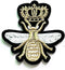 PP Patch Queen Bee Embroidery Crown Bee Cartoon Applique Embroidered Sew Iron on Patch for Jackets Bags Jeans T-Shirt Backpacks Costume...