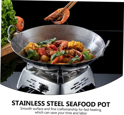 Ciieeo Seafood Pot Nonstick Grill Pan Gas Stove Shabu Pot Cooking Pan Non- Stick Paella Pan Carbon Camping Cookware Kitchen Cookware Japanese-styl...