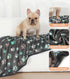 Luciphia 1 Pack 2 Pet Blankets for Dogs Cats, Fleece Print Dog Cat Blankets for Small Medium Large Puppy Kitten, Paw Grey Brown Medium(30x20 inch)...