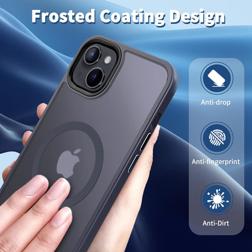 CACOE Magnetic Case for iPhone 13 & iPhone 14 6.1 inch-Compatible with MagSafe & Magnetic Car Phone Mount,TPU Thin Phone Cases Cover Protective Sh...