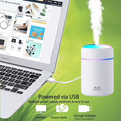 Home USB Flash small humidifier Bedroom living room no noise pregnant women baby fog Large capacity air sprayer(White), Middle, JASHI 001...