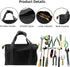 14 Inch Wide Mouth Tool Bag, Canvas Tool Bag, Heavy Duty Tool Storage Bag, Large Capacity Tool Tote Bag for Electricians, Power Tool Organizer Pou...