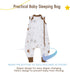 Baby Sleep Sack with Feet 3-12 Months Wearable Blanket Baby 2-Way Zipper TOG 0.5 Infant Sleeping Bag with Button, Comfy Lightweight Sleepsack, Bro...