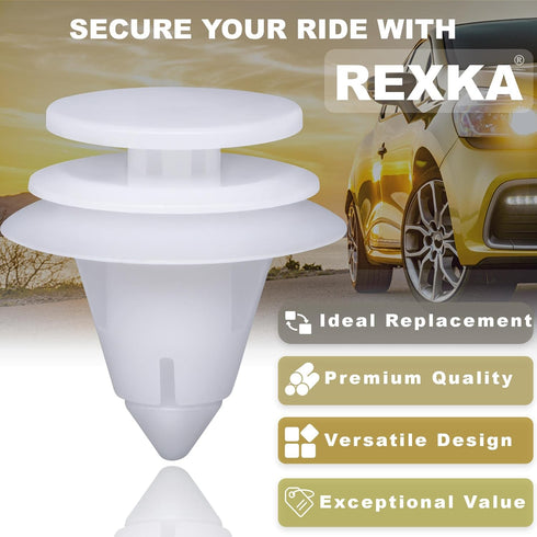 Rexka 30pcs Door Trim Panel Retainer Clip Fastener for Chrysler 6505292AA Vans Grand Voyager, Pacifica, Town & Country, Voyager, Dodge Caravan, Gr...