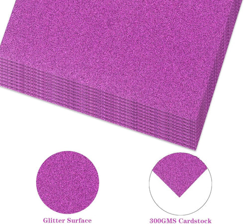 10 Pieces Rosy Glitter Cardstock Premium Construction Paper for Grad Caps Decorations, Crafts and DIY Scrapbook Supplies, 10 x 10 Inch?300 GSM...