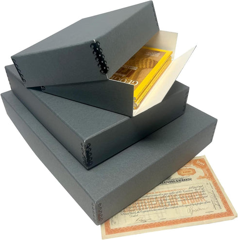 Lineco, 8x10 Gray Drop Front Archival Storage Box Metal Edge. Acid-Free, Lignin-Free. Preserves Photos, Documents, Prints, Cards, DIY...