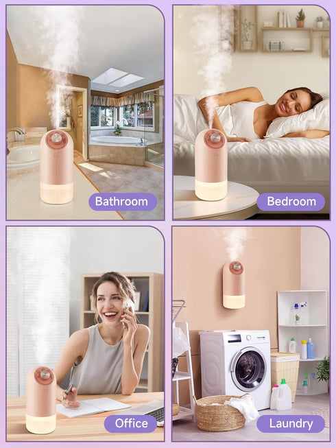 One Fire Lavender Scent Diffuser Waterless Diffuser, 4 Mist Scent Diffusers for Home Bathroom Diffuser Last 90 Days, 1800mAh Battery Operated Diff...