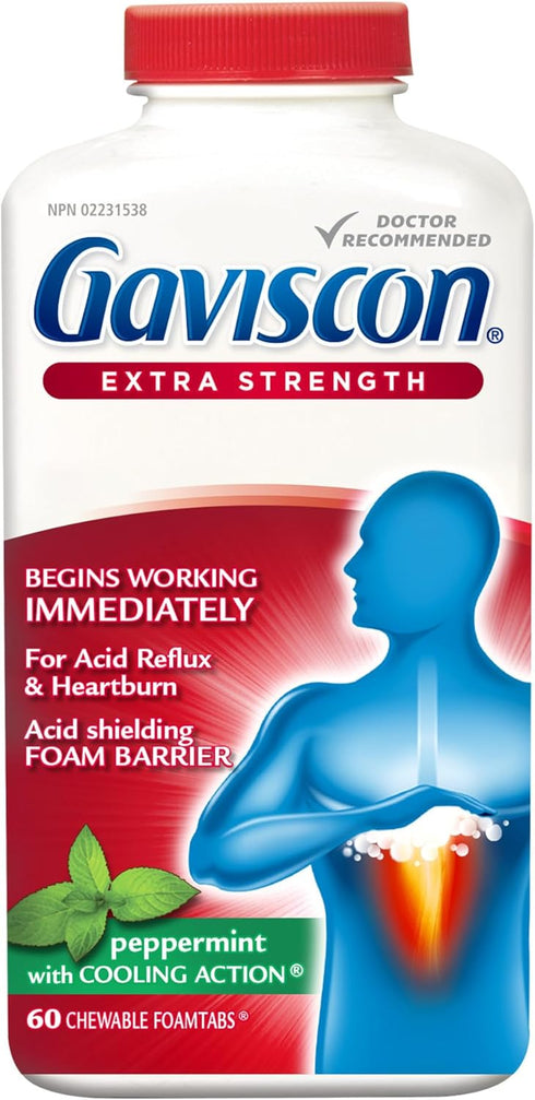 Gaviscon Extra Strength Peppermint 60 Tablets...