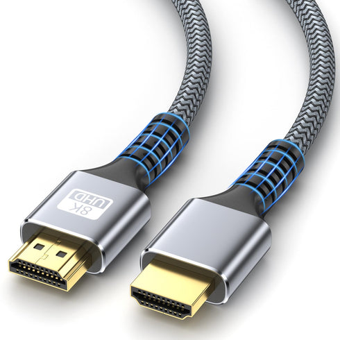 8k Hdmi Cable 6.6ft Ultra High Speed HDMI 2.1 Cable 8K@60HZ 4K@120HZ 48Gbps HDMI Cord for HDTV,PS4,PS5,Monitor Laptop,Xbox,HDCP 2.2&2.3 Support HD...