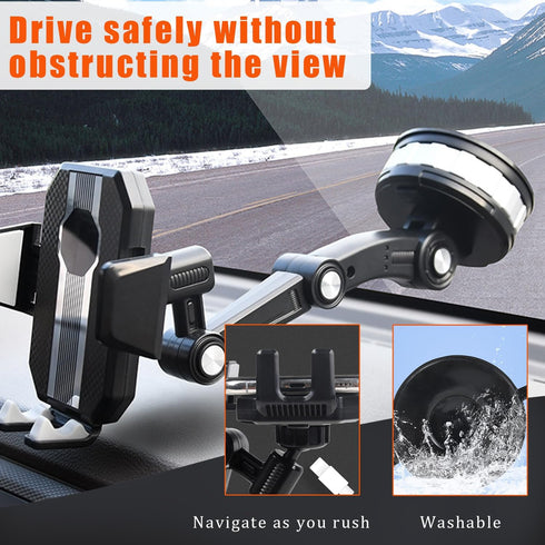 Pincuttee Sucker Car Phone Holder 2023 New Upgraded Sucker Car Phone Holder Mount Stand Universal Dashboard/Windshield/Window Phone Holder(Black,1...
