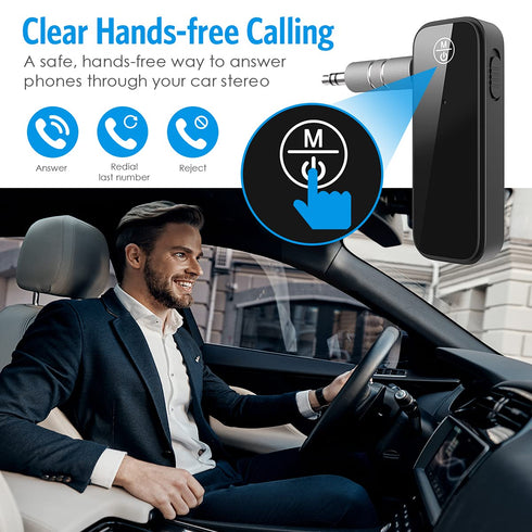 (Newest) Aux Bluetooth 5.0 Adapter for Car, Bluetooth Receiver for Car Home Stereo System and Headphones, Bluetooth Aux Adapter, 2 in 1 Wireless B...