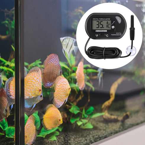 AITRIP 1 Pack Aquarium Thermometer, Fish Tank Thermometer,with Large LCD Display? Digital Thermometer, Reptile Thermometer, Terrarium Water Temper...