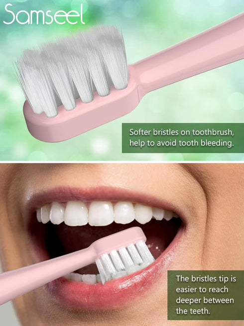 Pink*2Pcs, Travel Essentials Electric Toothbrush Lasting for 90 Days Sonic Electric Travel Size Toiletries Waterproof Portable Mini Design for Dai...