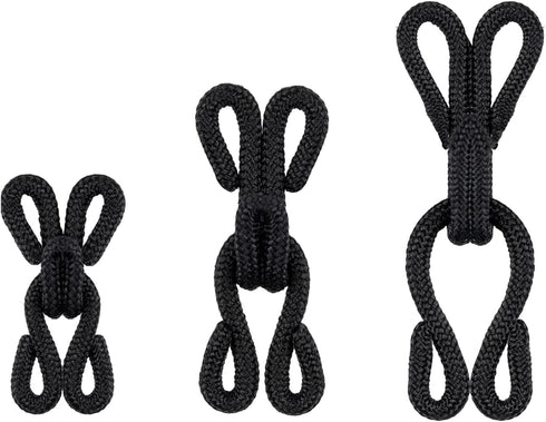 60 Sets Large Covered Sewing Hooks and Eye Closure Jewelry Books Crafts Latch for Clothing Bra thick leather deep pile fabrics fur Coats Wraps and...