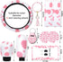 10 Pieces Cow Print Car Accessories Set Cow Fluffy Plush Steering Wheel Cover Shift Cover Handbrake Cover Pad Cup Seat Belt Pad Bracelet Key Chain...