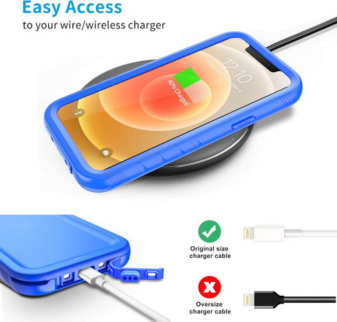 Cozycase Compatible with Waterproof iPhone 11 case, Built-in Screen Protector, Full-body Rugged Bumper Sealed Case Cover, Shockproof Dustproof Wat...