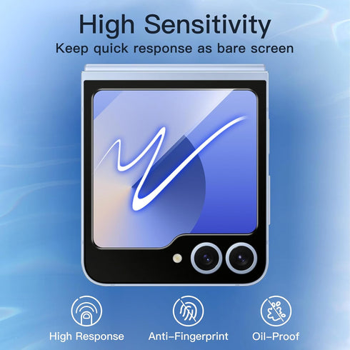 JETech Front Privacy Screen Protector for Samsung Galaxy Z Flip 6, Anti-Spy Tempered Glass Film with Easy Installation Tool, Case-Friendly, 2-Pack...