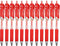 Erianthe Classic Black/Blue/Red Gel Pens,0.5mm Metal Tip Retractable Ballpoint Gel Pen, 12 Black/Blue/Red Ink Pens,Comfortable Grips,Smooth Writin...