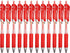 Erianthe Classic Black/Blue/Red Gel Pens,0.5mm Metal Tip Retractable Ballpoint Gel Pen, 12 Black/Blue/Red Ink Pens,Comfortable Grips,Smooth Writin...