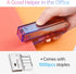 Bisofice Red Purple Acrylic Office Supplies Set Office Set 8 Piece Desk Accessories Set, Desktop Stapler, Tape Dispenser, Scissors Set, Paper Clip...