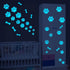 Dog Paw Print Stickers Glow in The Dark Wall Decals Pup Dog Room Decor Stickers Vinyl Dog Paw Bone Wall Decals Removable Animal Footprint Decal fo...
