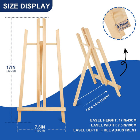 ESRICH 2pcs 17 Inch Tabletop Easels, Easel Stand for Painting,Tripod, Painting Party Easel, Kids Student Desktop Easel for Painting,Paint Easel fo...