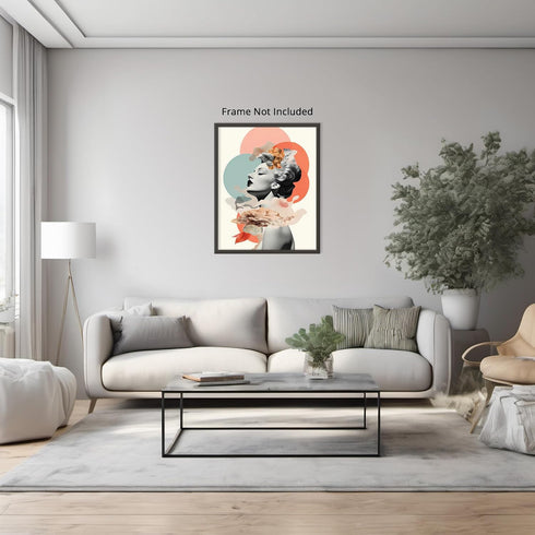 Posterizer 1 pcs-surreal sunset aesthetic womans collage-Landscape & Nature Art-Abstract & Modern Art-Gift for Art Lovers-Decor for Home & Office-...