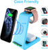 Wireless Charger Stand,YOCUNKER 3 in 1 Qi Fast Wireless Charging Station Dock for Apple Watch7/SE/6/5/4/3/2, Airpods Pro/3/2, iPhone 14/13/13 Pro/...