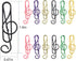 Outus 200 Pcs Music Paper Clips 6 Colors Metal Musical Notes Paper Clips Treble Clef Paper Clips Funny Music Teacher Gifts for Desk Bookmark Offic...