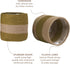 Jute Planter Basket-Woven Jute Rope Covers for Decorating Indoor/Outdoor Succulents, Small Plant Pots-Set of 2-Multi-Purpose Storage Bins 6.5 Inch...