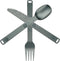 Magnetic Camping Utensils Set, Portable & Reusable Metal Travel Flatware, Outdoor Backpacking Cutlery Set, Knife, Fork & Spoon, 3-PACK, Gray...