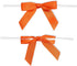 Bright Creations 100 Pack Orange Twist Tie Bows for Treat Bags - 3" Small Satin Ribbons Orange Twist Ties for Craft Decoration, Gift Wrap, Themed ...