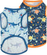 CuteBone Dog Shirts 2-Pack Soft Pet Clothes Breathable Summer Vest for Small Puppy and Stretchy Cat Apparel 2BX11L...