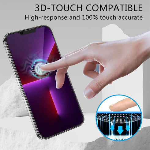 2 Pack Privacy Screen Protector for iPhone 14/13/13 Pro 6.1 inch, Anti Spy Tempered Glass Film Anti-Fingerprint Case Friendly Bubble Free......