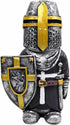 Knight Garden Gnomes Guard Garden Statue Decorations Medieval Templar Crusader Guard Knight Armor Sculpture for Home Garden Decor...