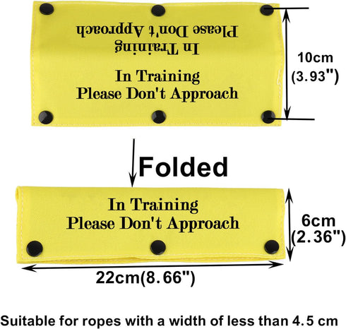 Funny Dog Leash Sleeve in Training Please Don't Approach Dog Leash Wrap Wrap Alert Hanging ID Patch Tag (Don't Approach-YE Sleeve)...