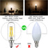 LiteHistory E12 led Bulb 6W Equivalent E12 Candelabra Bulb 60 watt Neutral White 4000K AC120V 600LM Dimmable T6 T25 for Chandeliers,Ceiling Fan an...