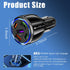 3 USB+2PD Car Charger Adapter Fast Charging,75W USB C Car Charger, 5 Port Type A Cigarette Lighter USB Charger for iPhone/Android/Samsung Galaxy S...
