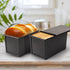 Loaf Pan Pullman Bread Pan with Lid, 1 lb Dough Capacity Non-Stick Toast Box Mold, Rectangular Loaf Baking Pan Carbon Steel Corrugated Bakeware wi...