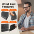 HONKID Low Profile Mouse Wrist Rest for Slim Mouse Wrist Pad for Magic Trackpad, Made of Cool Gel and Non-Slip Rubber Base, Easy Typing and Reliev...