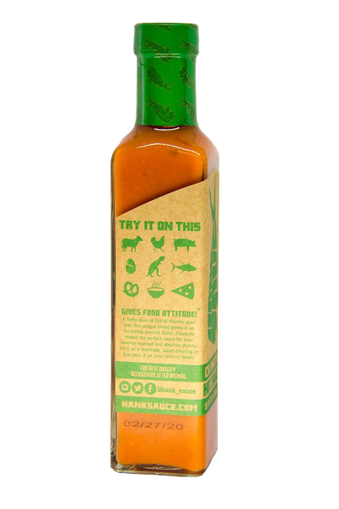 Hank Sauce Cilanktro Hot Sauce - Versatile Hot Pepper Sauce with Fresh Cilantro, Garlic & Aged Peppers - Hot Garlic Sauce with Mild Heat & Unique ...