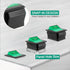 QTEATAK KCD4 2Pcs DC 12V-24V 30A DPST 4-Pin 2 Position ON/Off Boat Rocker Toggle Switch with Green LED Light (Only for DC12-24V)...
