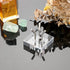 Hipiwe Acrylic Display Stand, Three Metal Peg Display Easel Stand for Fossils Crystal Minerals Rocks and Geodes, Medium,Silver...