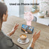 Handheld Fan, Portable Fan with USB Rechargeable Battery, 3 Adjustable Speed personal fan Desk Table fan with Base, Lightweight Makeup Fan for gir...