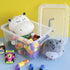 4-Pack Clear Plastic Storage Latch Box with Lids, 10 L...